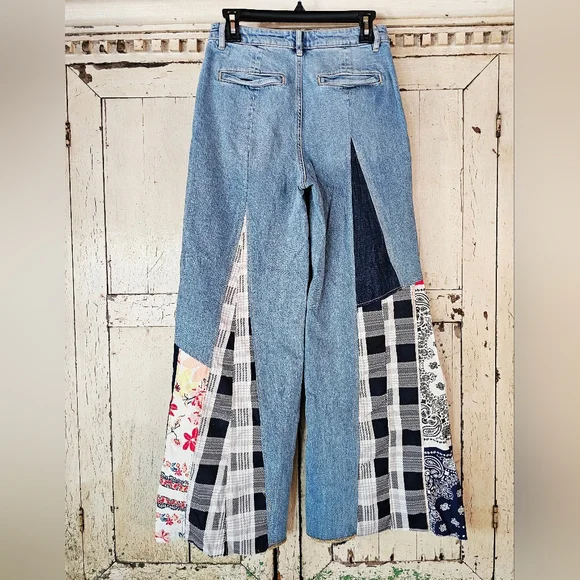 Free People Multicolor Patchwork Flare Jeans - Picture 8 of 13